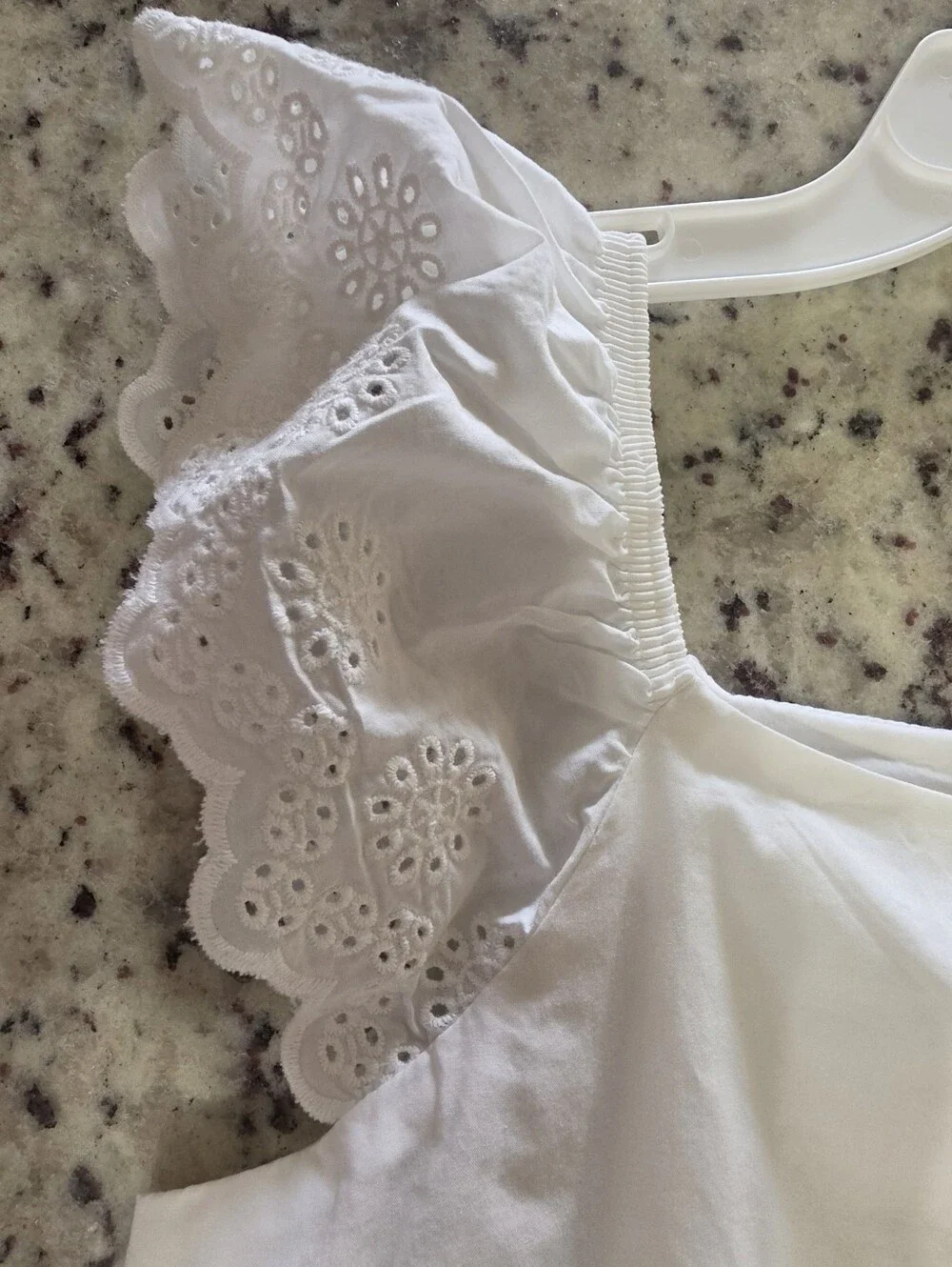 GAP White Eyelet Ruffle Strap Dress for Girls